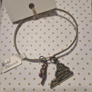 Virginia Red Cardinal Charm Bangle